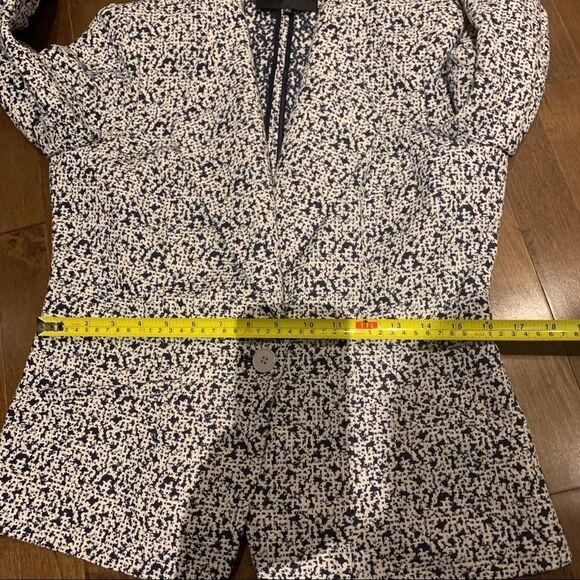 LAFAYETTE 148 navy and white printed single breasted blazer size 6 - Picture 11 of 12